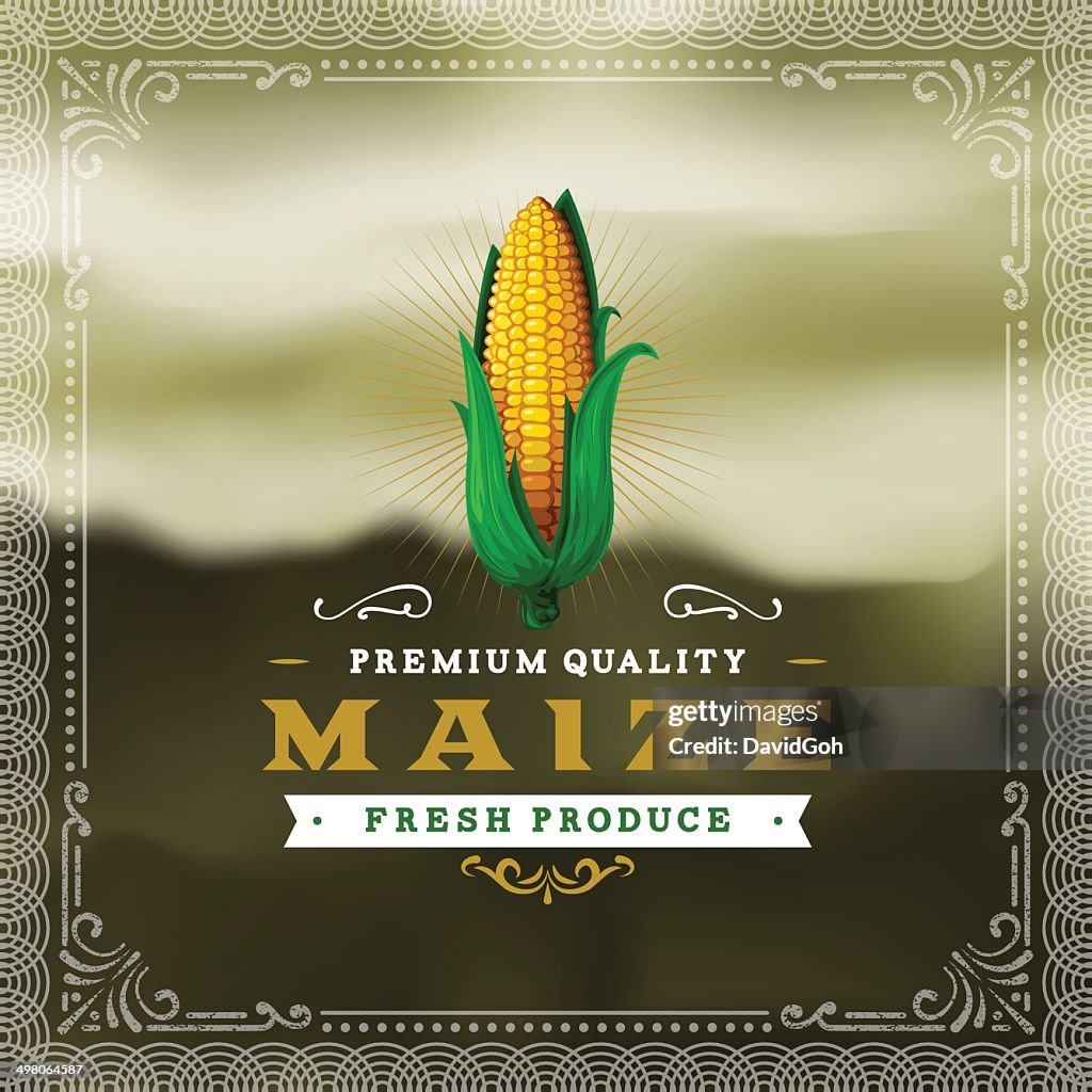 White Maize Sticker Fb Labels Maize High-Res Vector Graphic - Getty Images