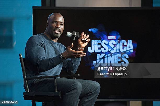 Mike Colter attends AOL BUILD Series: Mike Colter, "Jessica Jones" at AOL Studios In New York on November 20, 2015 in New York City.