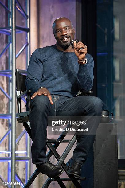 Mike Colter attends AOL BUILD Series: Mike Colter, "Jessica Jones" at AOL Studios In New York on November 20, 2015 in New York City.