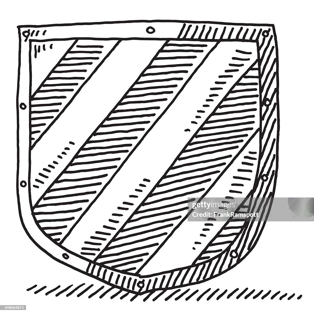 Using Protection Drawing Protection Shield Drawing High-Res Vector Graphic - Getty Images