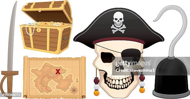 pirate collection - medical eye patch stock illustrations