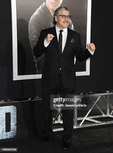 Jacob "Stitch" Duran attends the premiere of "Creed" at Regency Village Theatre on November 19, 2015 in Westwood, California.