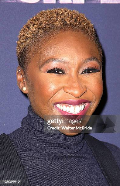 Cynthia Erivo attends 'The Color Purple' Broadway Cast Photo Call at Intercontinental Hotel on November 20, 2015 in New York City.