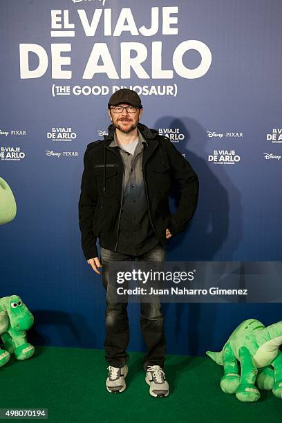 Santiago Segura attends 'El Viaje de Arlo' premiere at Capitol Cinema on November 20, 2015 in Madrid, Spain.