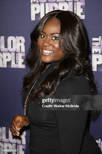 Danielle Brooks attends 'The Color Purple' Broadway Cast Photo Call at Intercontinental Hotel on November 20, 2015 in New York City.