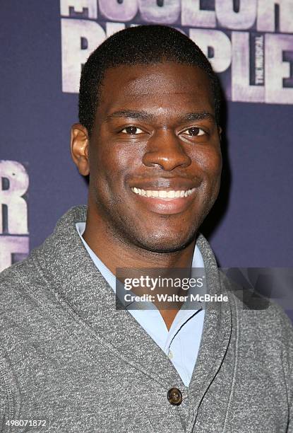 Kyle Scatliffe attends 'The Color Purple' Broadway Cast Photo Call at Intercontinental Hotel on November 20, 2015 in New York City.