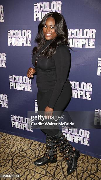 Danielle Brooks attends 'The Color Purple' Broadway Cast Photo Call at Intercontinental Hotel on November 20, 2015 in New York City.