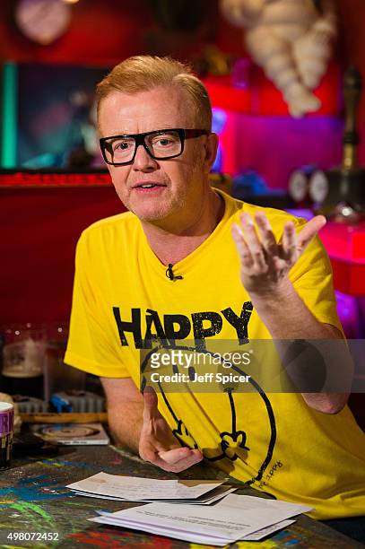 Chris Evans during a live broadcast of "TFI Friday" on November 20, 2015 in London, England.