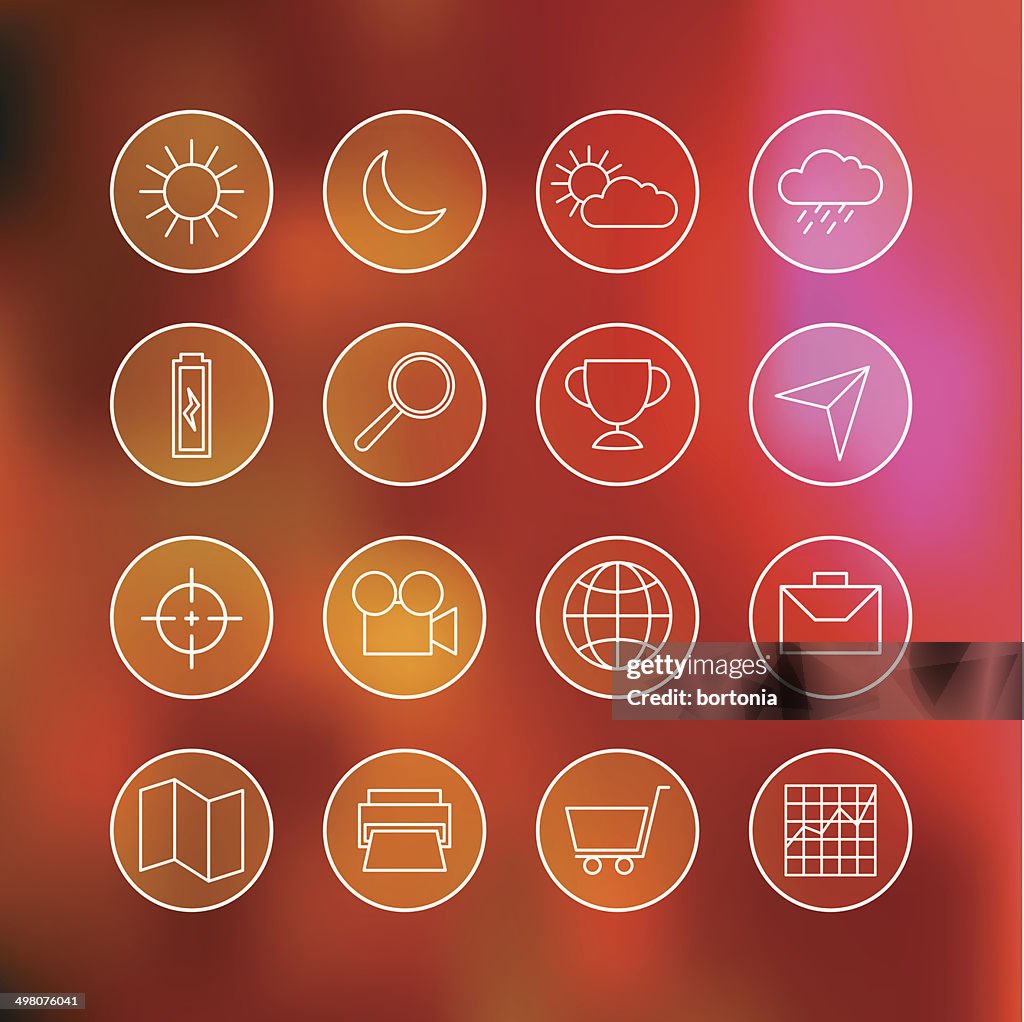 Conjunto de ícones de Interface Superlight