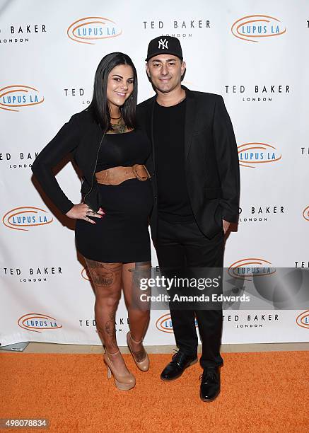 Music producer Dennis DeSantis arrives at the 13th Annual Lupus LA Hollywood Bag Ladies Luncheon at The Beverly Hilton Hotel on November 20, 2015 in...