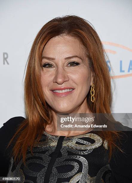 Actress Lisa Ann Walter arrives at the 13th Annual Lupus LA Hollywood Bag Ladies Luncheon at The Beverly Hilton Hotel on November 20, 2015 in Beverly...