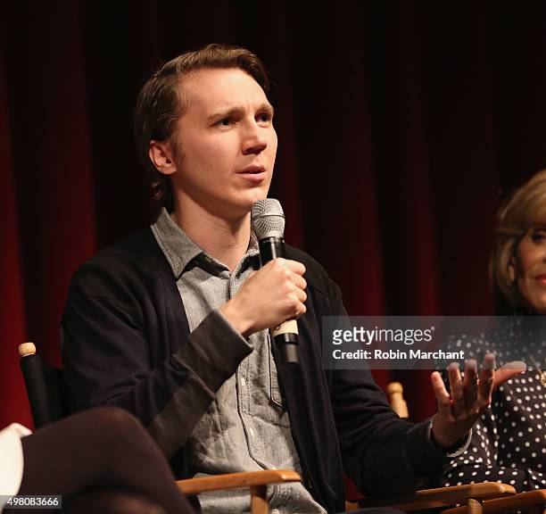 Paul Dano attends The Academy Of Motion Picture Arts And Sciences Hosts An Official Academy Screening Of YOUTH on November 20, 2015 in New York City.