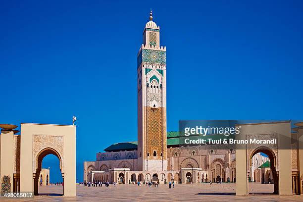 morocco, casablanca,  hassan ii mosque - mosque hassan ii stock pictures, royalty-free photos & images