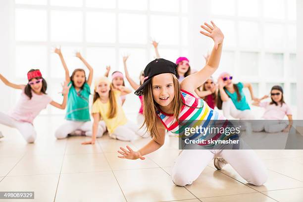 little girls dancing. - hip hop dance stock pictures, royalty-free photos & images