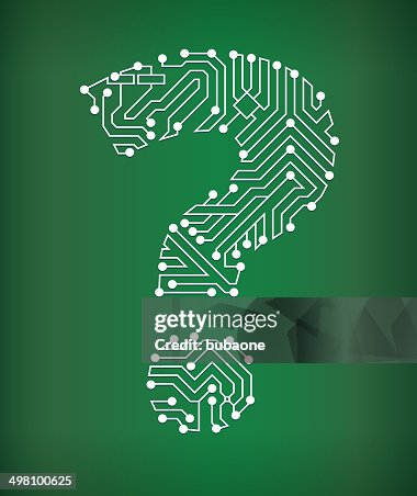 Question Mark Circuit Board Royalty Free Vector Art Background High-Res ...