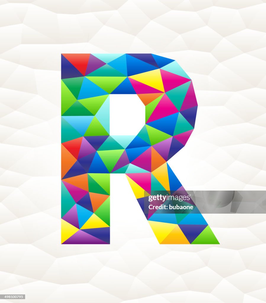 Letter R Shape Pattern Alphabet Letter R On Triangular Pattern Mosaic Royalty Free Vector Art High-Res ...
