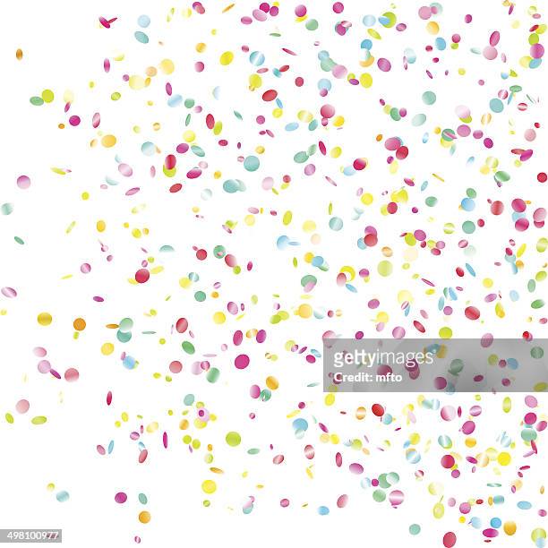 bunt konfetti - round confetti colors stock-grafiken, -clipart, -cartoons und -symbole