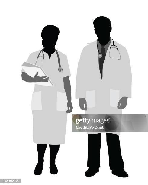 nurseanddoctor - two doctors stock illustrations