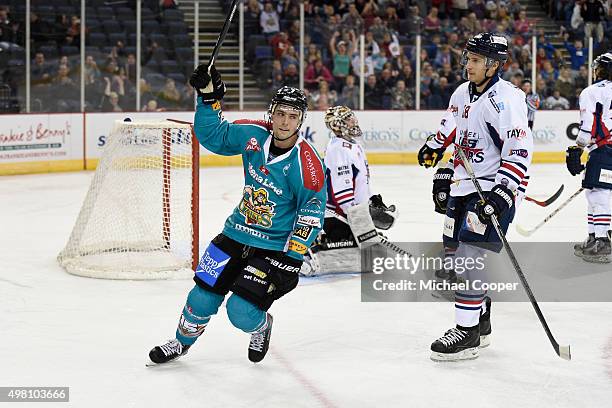 Tim Cook of the Belfast Giants Ice Hockey team in action during the News  Photo - Getty Images