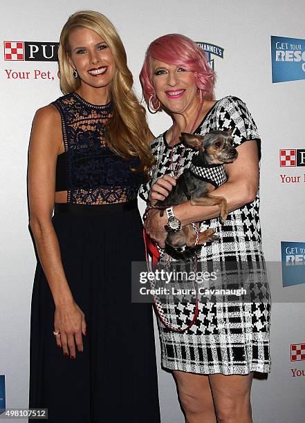 Beth Ostrosky Stern and Lisa Lampanelli attend the 2015 North Shore Animal League America Gala at The Pierre Hotel on November 20, 2015 in New York...