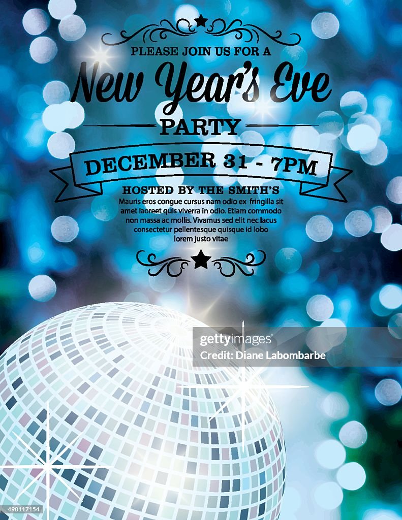 New Years Eve Party Invitation Template