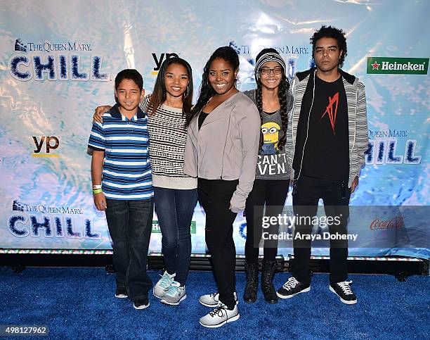 Kaleb Michael Jackson Federline, Cassie Jackson, Shar Jackson, Kori Madison Federline and Donnie Jackson attend the Queen Mary's CHILL Freezes Over...