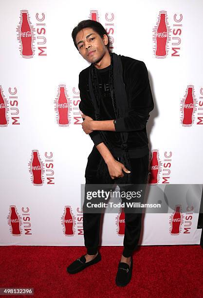 Singer B Howard attends the 2015 American Music Awards Pre Party with Coca-Cola at the Conga Room on November 20, 2015 in Los Angeles, California.