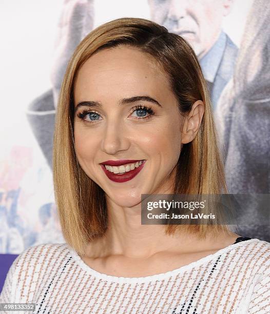 Actress Zoe Kazan attends the premiere of "Our Brand Is Crisis" at TCL Chinese Theatre on October 26, 2015 in Hollywood, California.