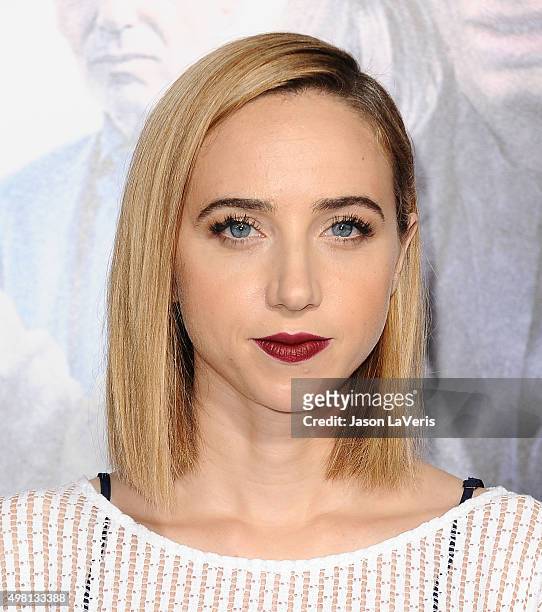 Actress Zoe Kazan attends the premiere of "Our Brand Is Crisis" at TCL Chinese Theatre on October 26, 2015 in Hollywood, California.