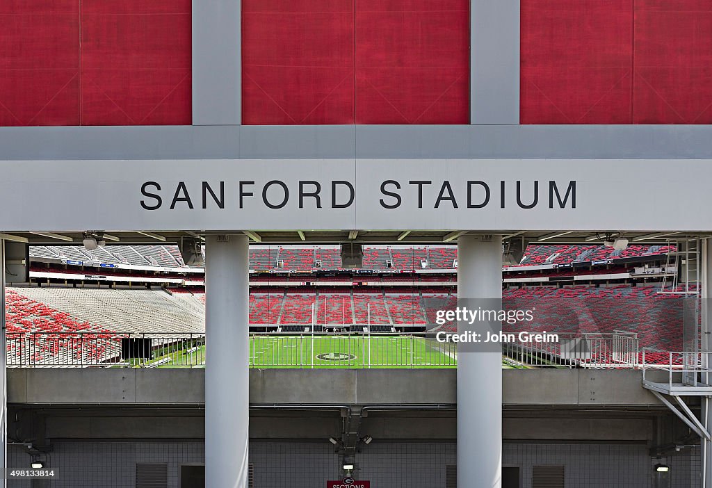 Sanford Stadium on the campus of the University of Georgia...