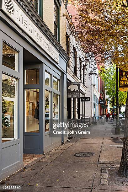 Downtown Athens retail shops.