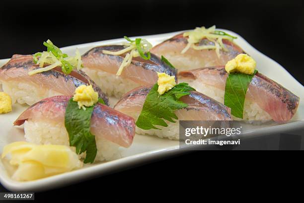 Horse Mackerel Sushi High-Res Stock Photo
