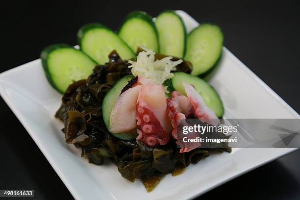 sunomono (food in sweetened vinegar) - sunomono stock pictures, royalty-free photos & images