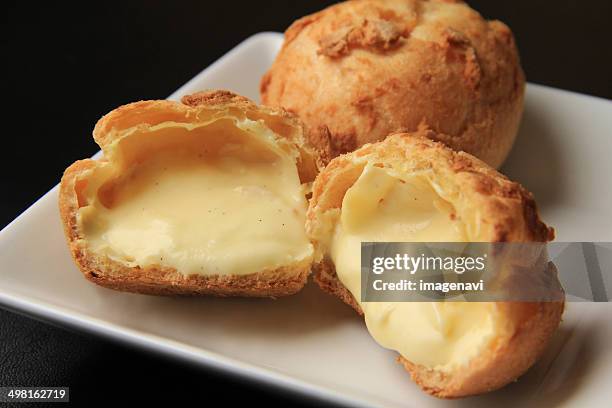 cream puffs - cream cake stock pictures, royalty-free photos & images