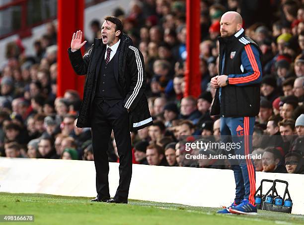 Nottingham Forest Manager Dougie Freedman during the Sky Bet Championship match between Brentford and Nottingham Forest at Griffin Park on November...