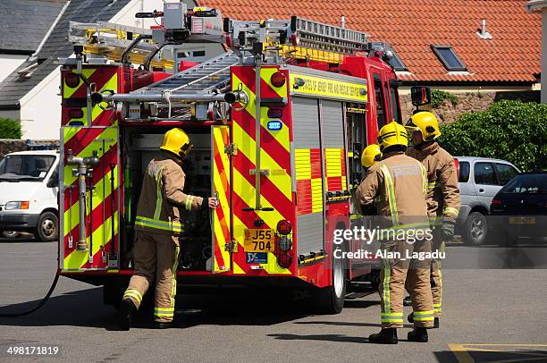jersey fire service, u.k. - fireman uk stock pictures, royalty-free photos & images