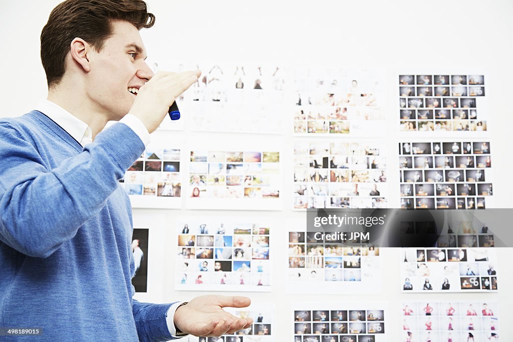 Young man in creative studio