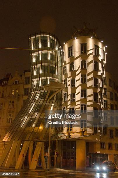 the dancing house - tancici dum stock pictures, royalty-free photos & images