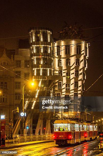 the dancing house - tancici dum stock pictures, royalty-free photos & images
