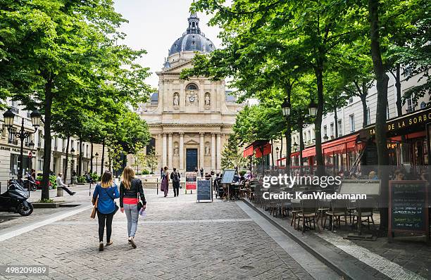 sorbonne square-paris - university of paris stock pictures, royalty-free photos & images