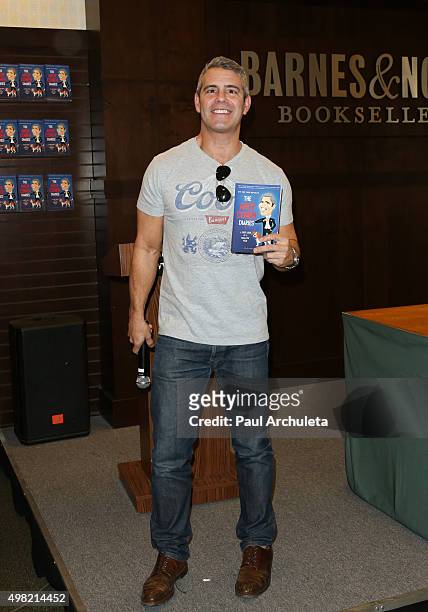Personality Andy Cohen signs copys of his new book "The Andy Cohen Diaries: A Deep Look At A Shallow Year" at Barnes & Noble at The Grove on November...