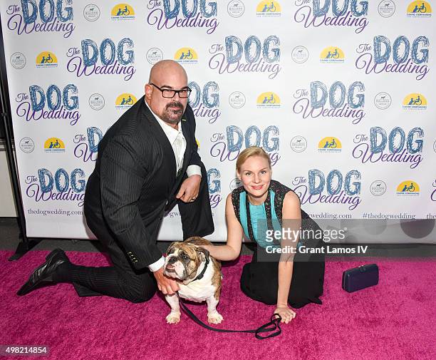 Matthew Bloom and Rosalie Thomass attend "The Dog Wedding" premiere at NYIT Auditorium on Broadway on November 21, 2015 in New York City.