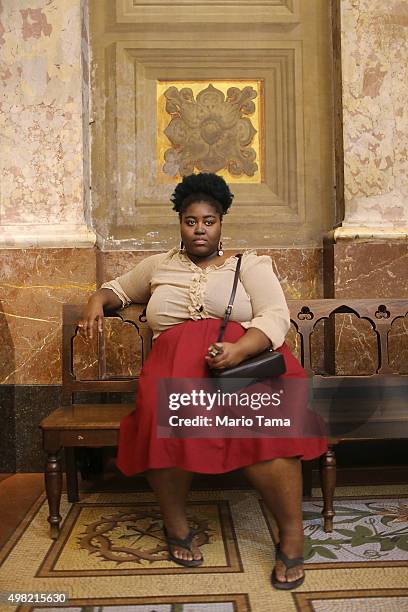 Woman sits inside Metropolitan Cathedral on November 21, 2015 in Buenos Aires, Argentina. Argentina is facing its first presidential election runoff...