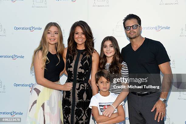 Neriah Fisher, actress Brooke Burke-Charvet, Shaya Charvet, Sierra Fisher and actor David Charvet attend the Petit Maison Chic and Operation Smile...