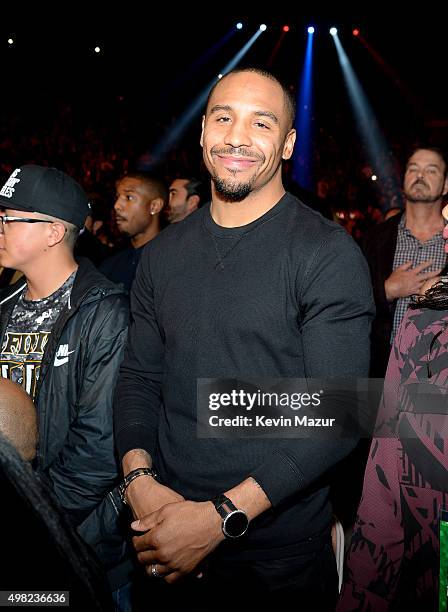 Professional boxer Andre Ward attends Roc Nation Sports, Golden Boy Promotions, Miguel Cotto Promotions And Canelo Promotions Present Miguel Cotto...