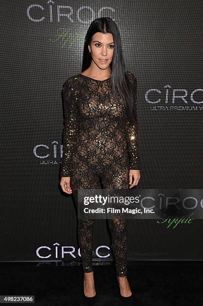 Personality Kourtney Kardashian attends Sean "Diddy" Combs Exclusive Birthday Celebration Presented By CIROC Vodka on November 22, 2015 in Beverly...