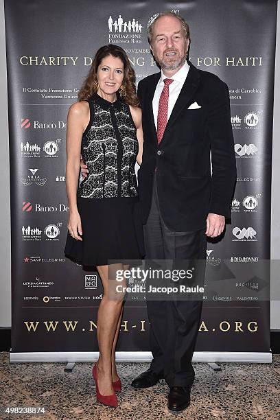 Arturo Artom and Alessandra Repini attend the Charity Dancing Party For Haiti hosted by Fondazione Francesca Rava - NPH Italia Onlus to support the...