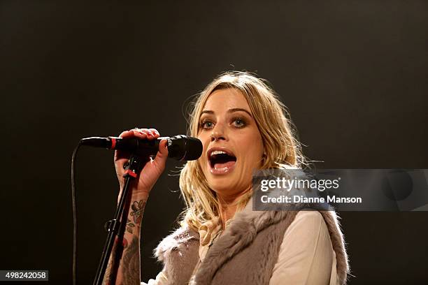 Gin Wigmore performs on stage during her Blood To Bone NZ Tour at the Civic Theatre on November 22, 2015 in Invercargill, New Zealand.