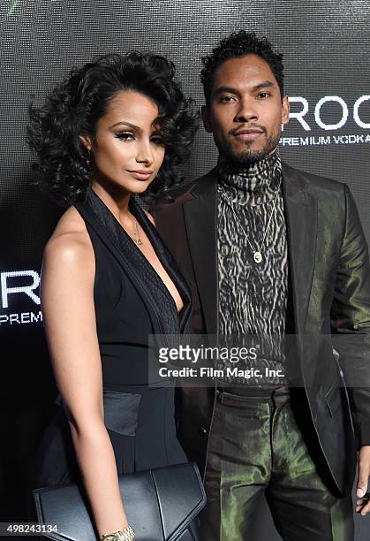 Model Nazanin Mandi and recording artist Miguel attend Sean "Diddy" Combs Exclusive Birthday Celebration Presented By CIROC Vodka on November 22,...