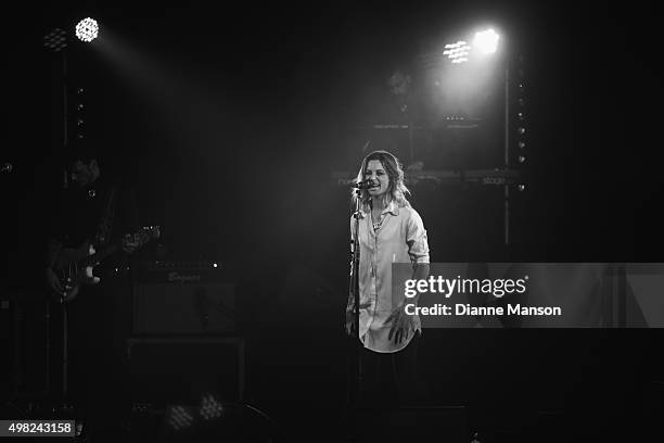 Gin Wigmore performs on stage during her Blood To Bone NZ Tour at the Civic Theatre on November 22, 2015 in Invercargill, New Zealand